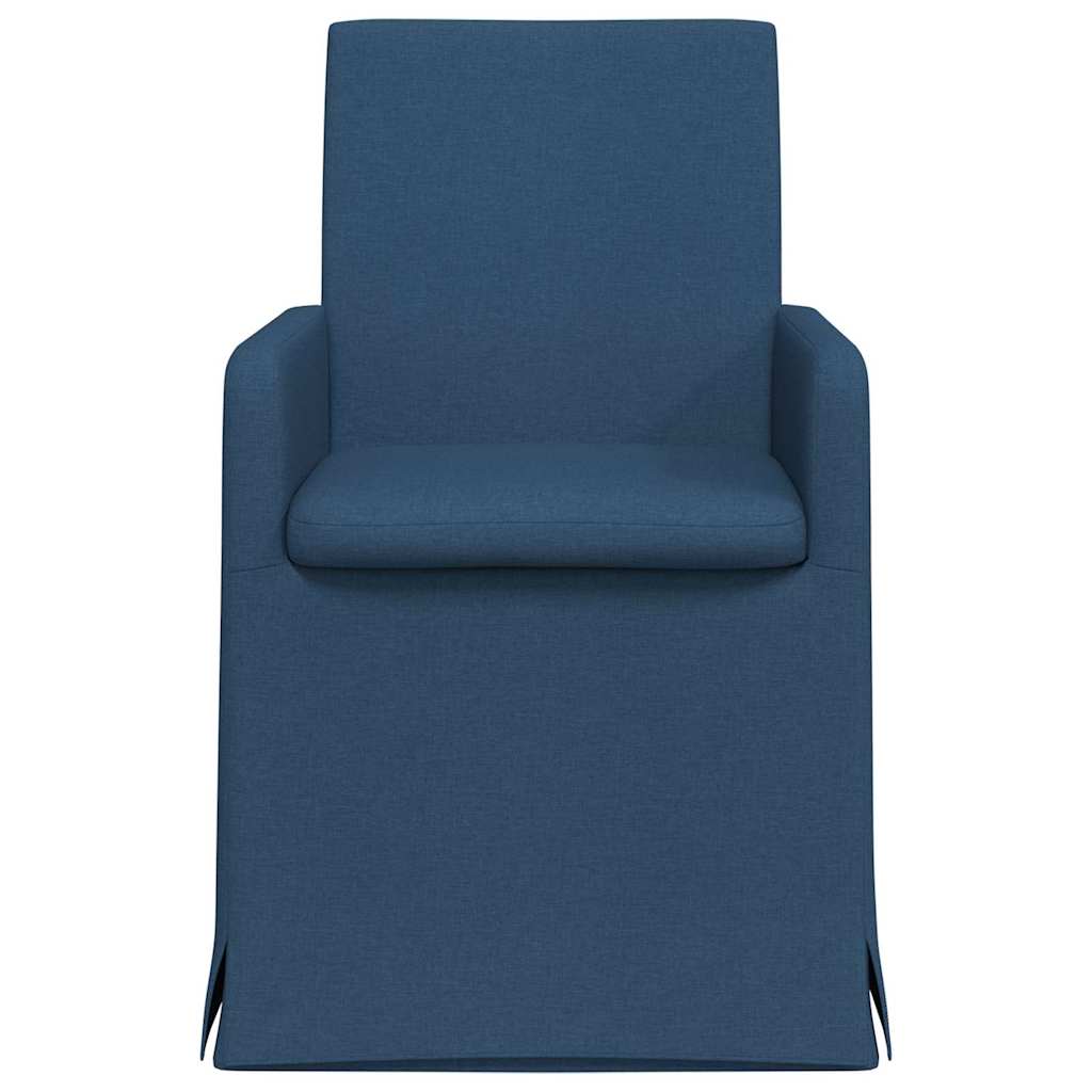 Trpezarijske stolice 2 pcs Plava 57 x 67 x 95 cm tkanina