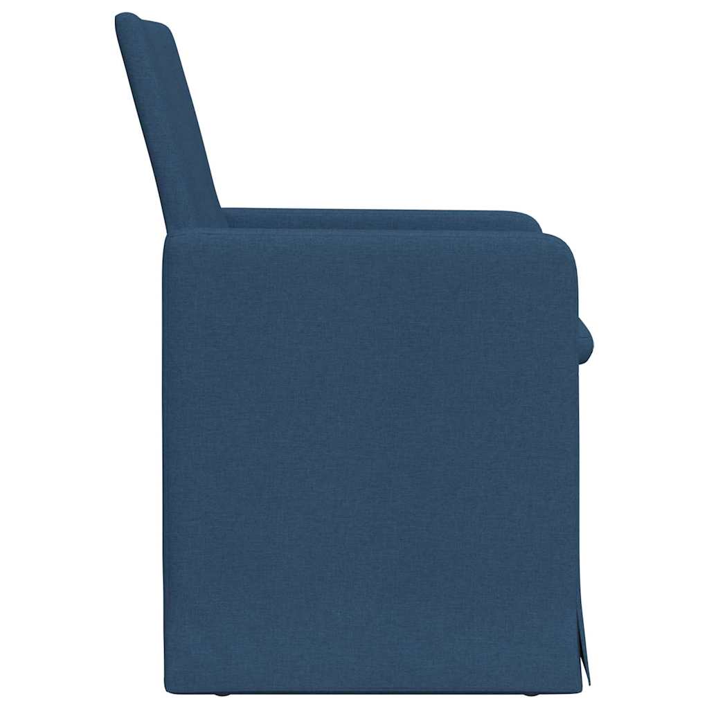Trpezarijske stolice 2 pcs Plava 57 x 67 x 95 cm tkanina