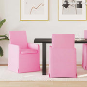 Trpezarijske stolice 2 pcs Ružičasta 57 x 67 x 95 cm tkanina