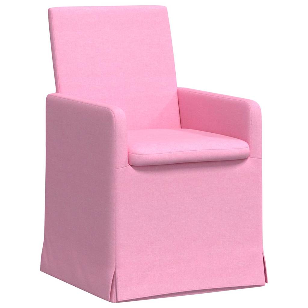 Trpezarijske stolice 2 pcs Ružičasta 57 x 67 x 95 cm tkanina