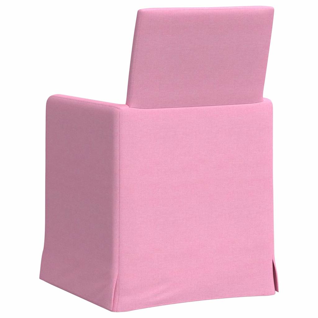 Trpezarijske stolice 2 pcs Ružičasta 57 x 67 x 95 cm tkanina