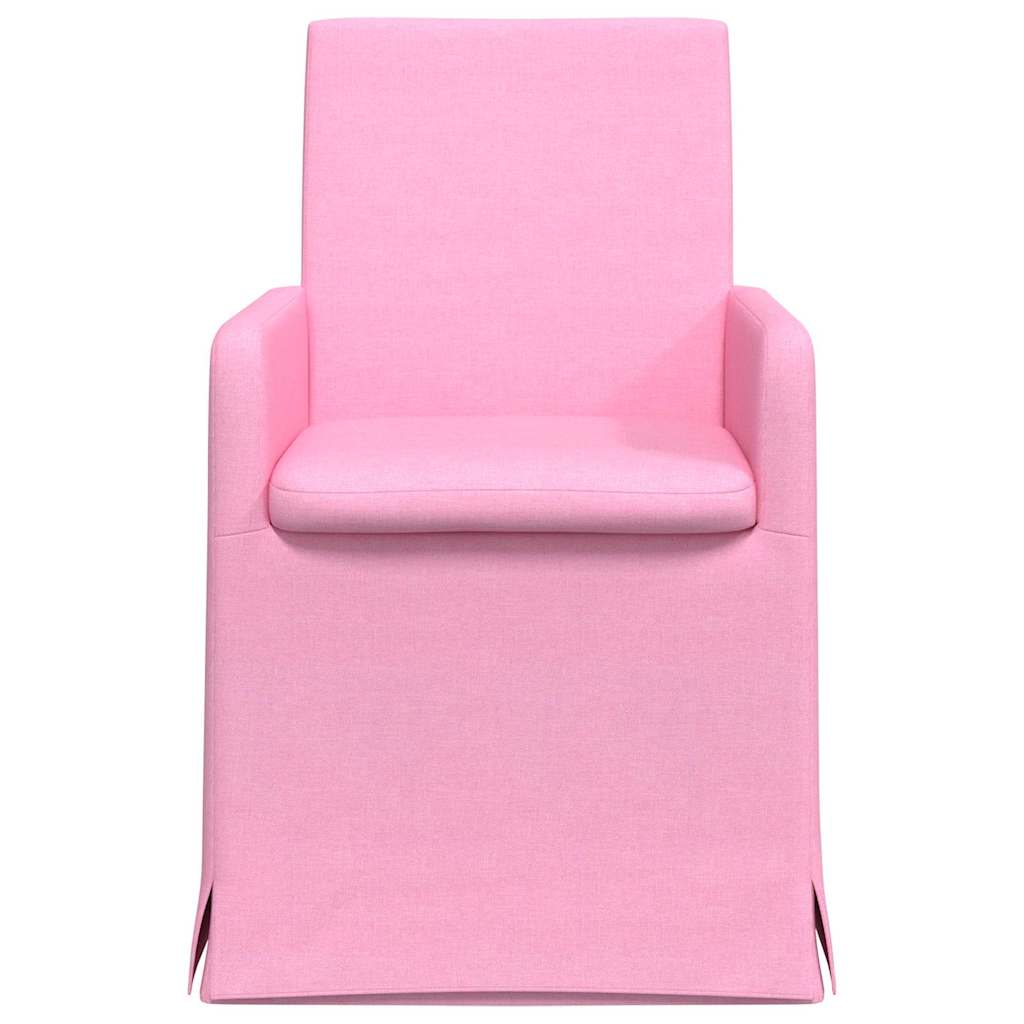 Trpezarijske stolice 2 pcs Ružičasta 57 x 67 x 95 cm tkanina