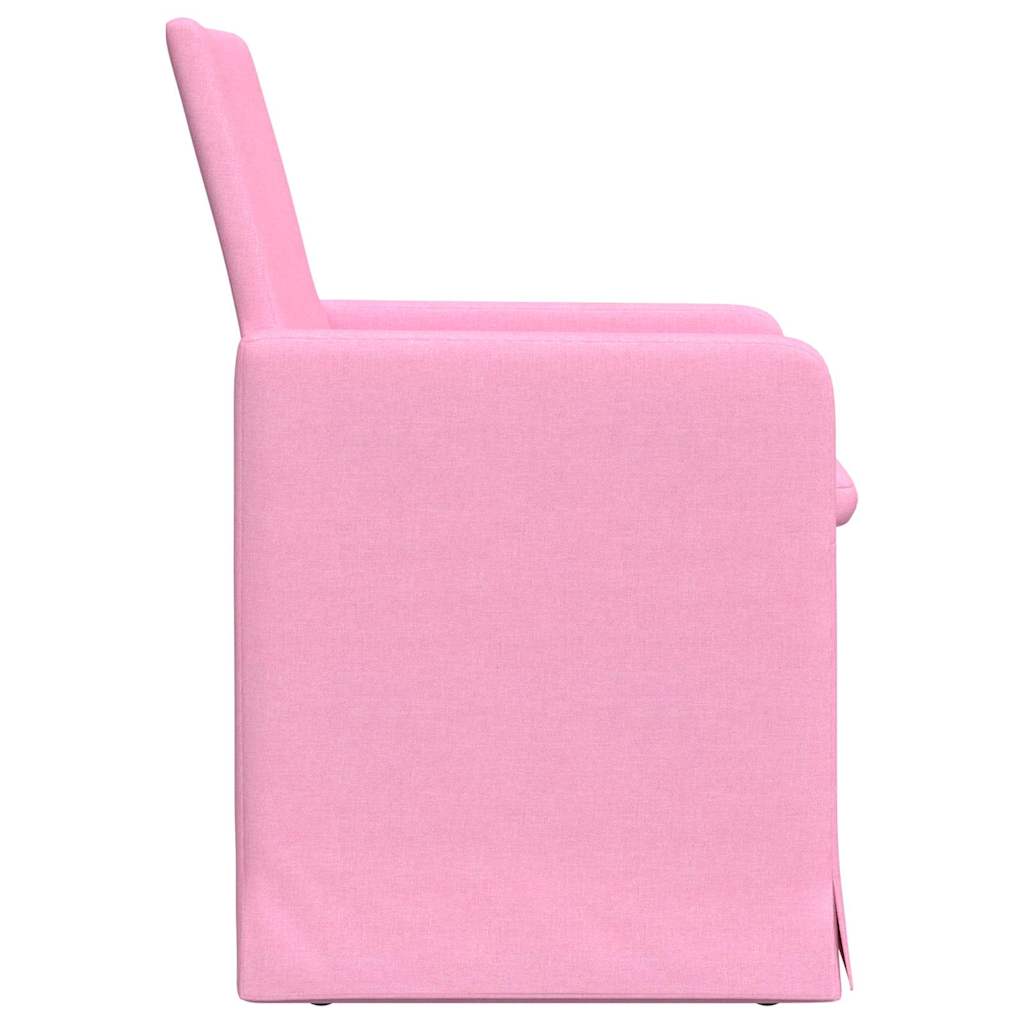 Trpezarijske stolice 2 pcs Ružičasta 57 x 67 x 95 cm tkanina