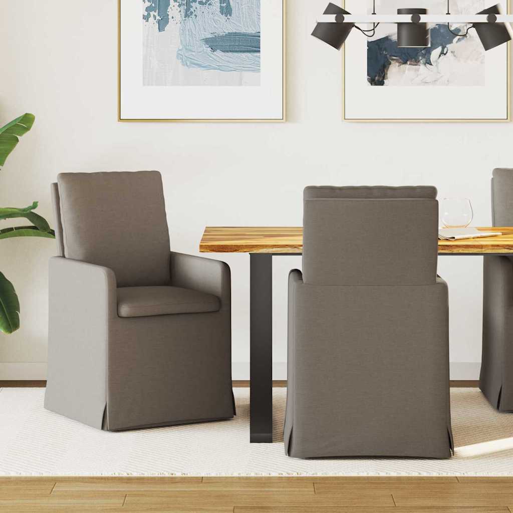 Trpezarijske stolice 2 pcs Svjetlosiva 57 x 67 x 98 cm
