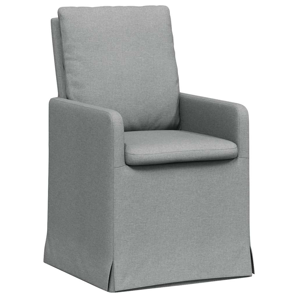 Trpezarijske stolice 2 pcs Svjetlosiva 57 x 67 x 98 cm tkanina