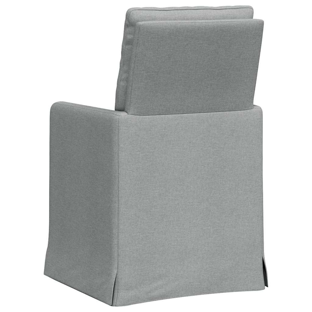 Trpezarijske stolice 2 pcs Svjetlosiva 57 x 67 x 98 cm tkanina