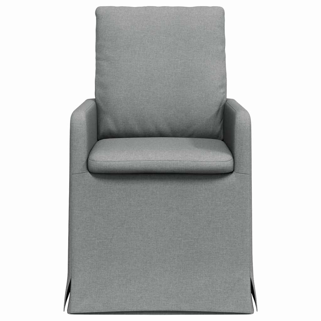 Trpezarijske stolice 2 pcs Svjetlosiva 57 x 67 x 98 cm tkanina