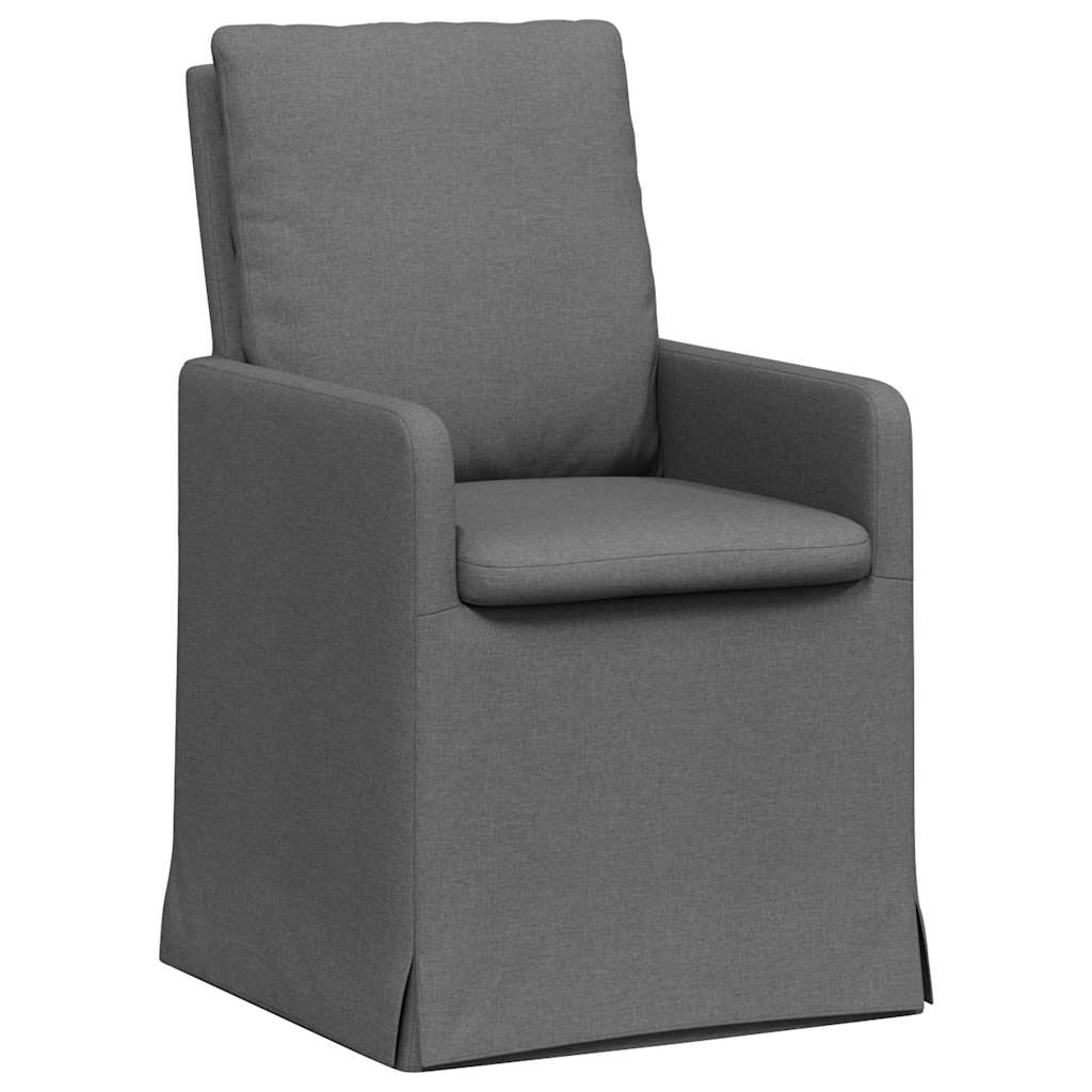 Trpezarijske stolice 2 pcs Tamno siva 57 x 67 x 98 cm tkanina
