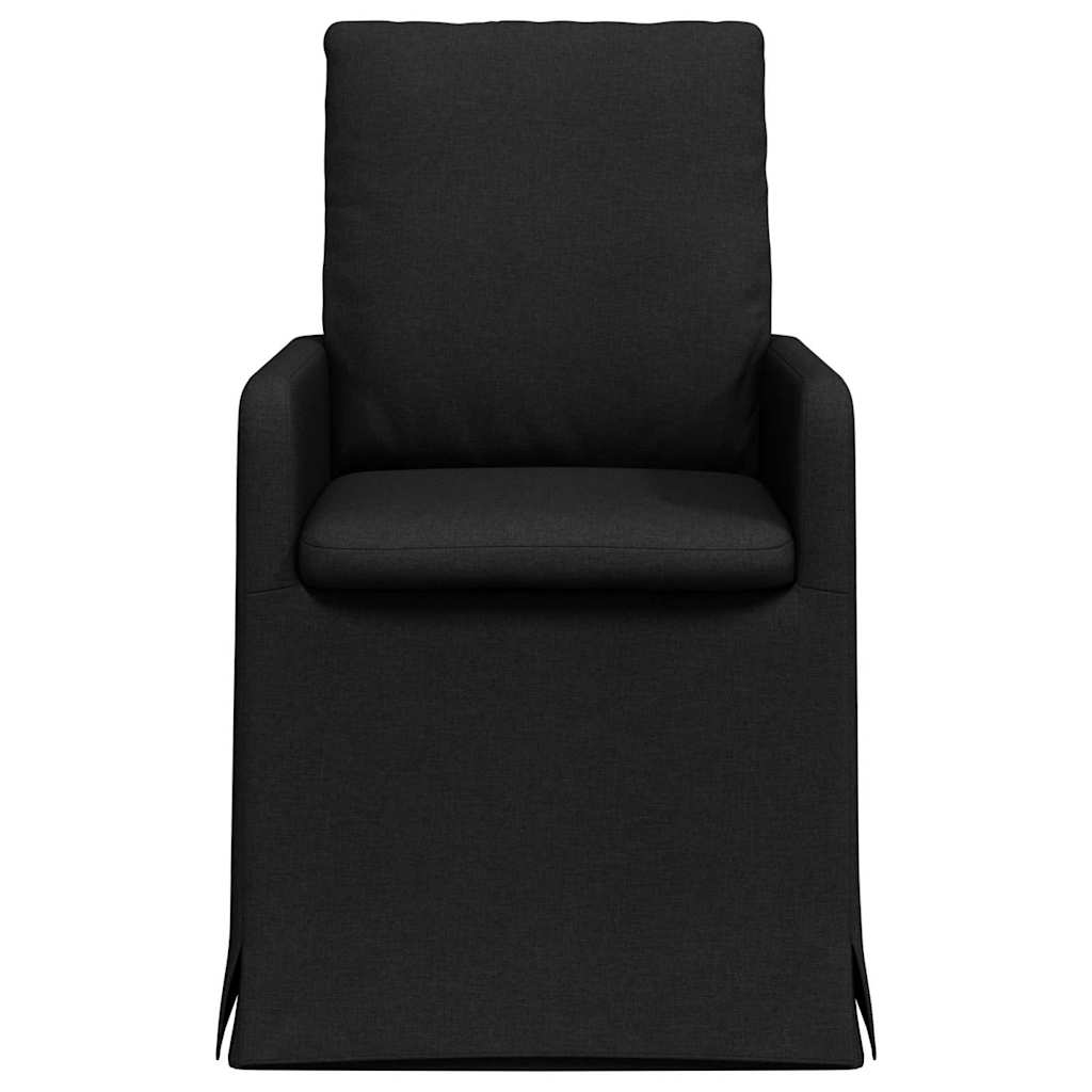 Trpezarijske stolice 2 pcs Crna 57 x 67 x 98 cm tkanina