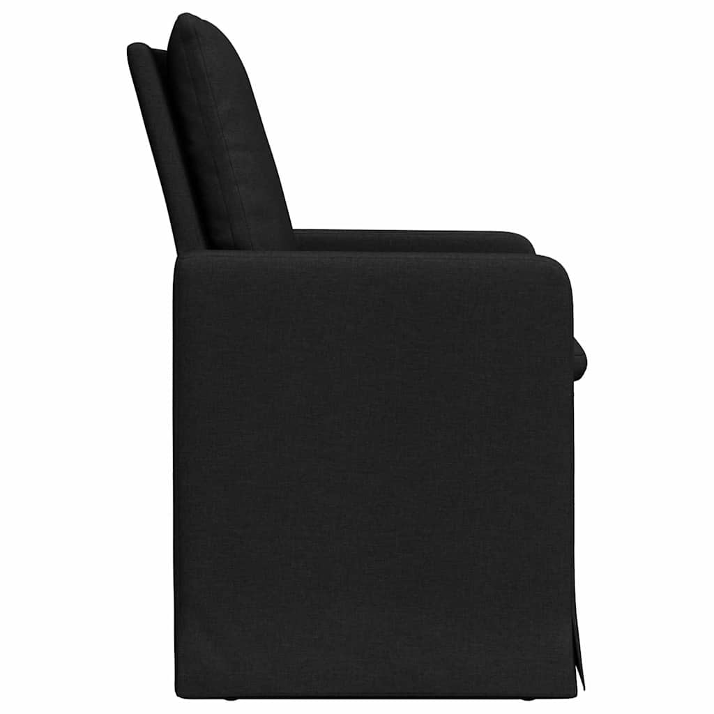 Trpezarijske stolice 2 pcs Crna 57 x 67 x 98 cm tkanina