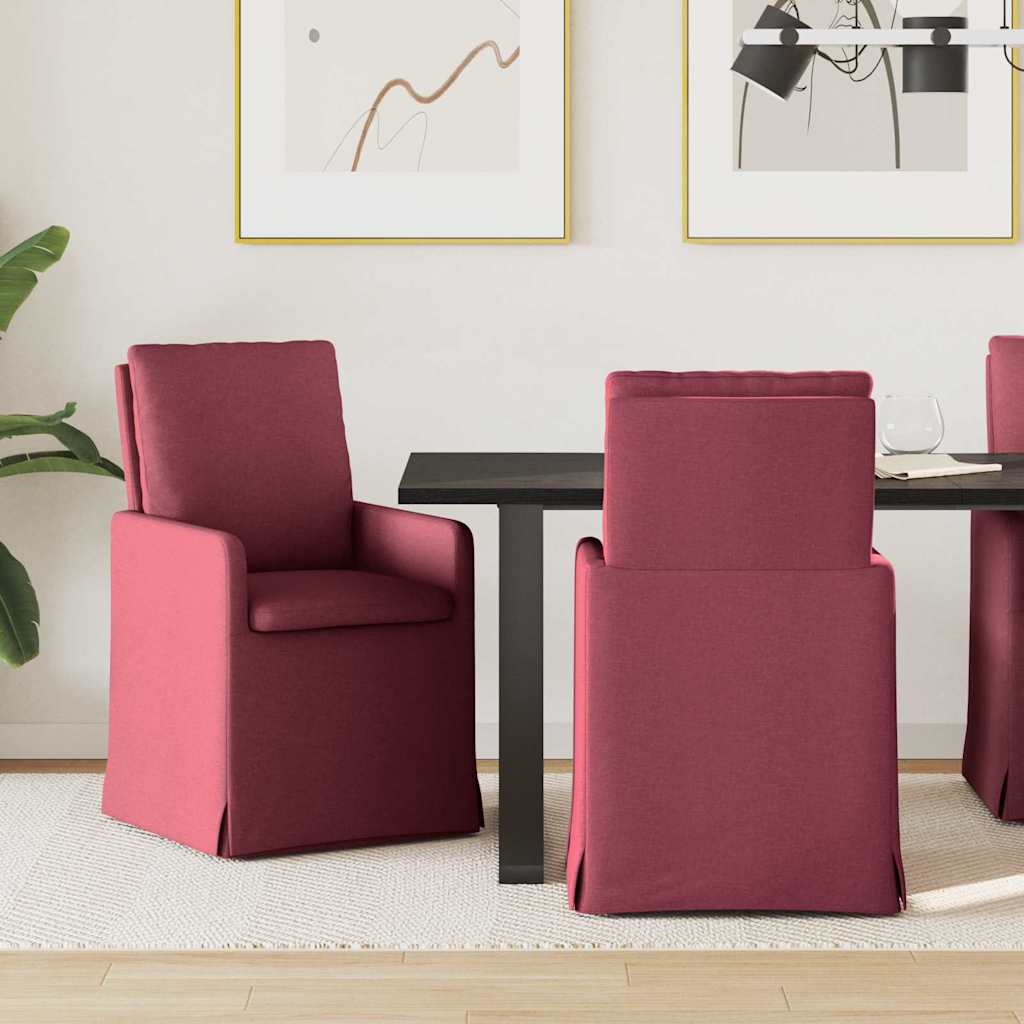 Trpezarijske stolice 2 pcs boja crnog vina 57 x 67 x 98 cm