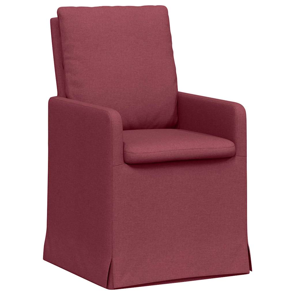 Trpezarijske stolice 2 pcs boja crnog vina 57 x 67 x 98 cm