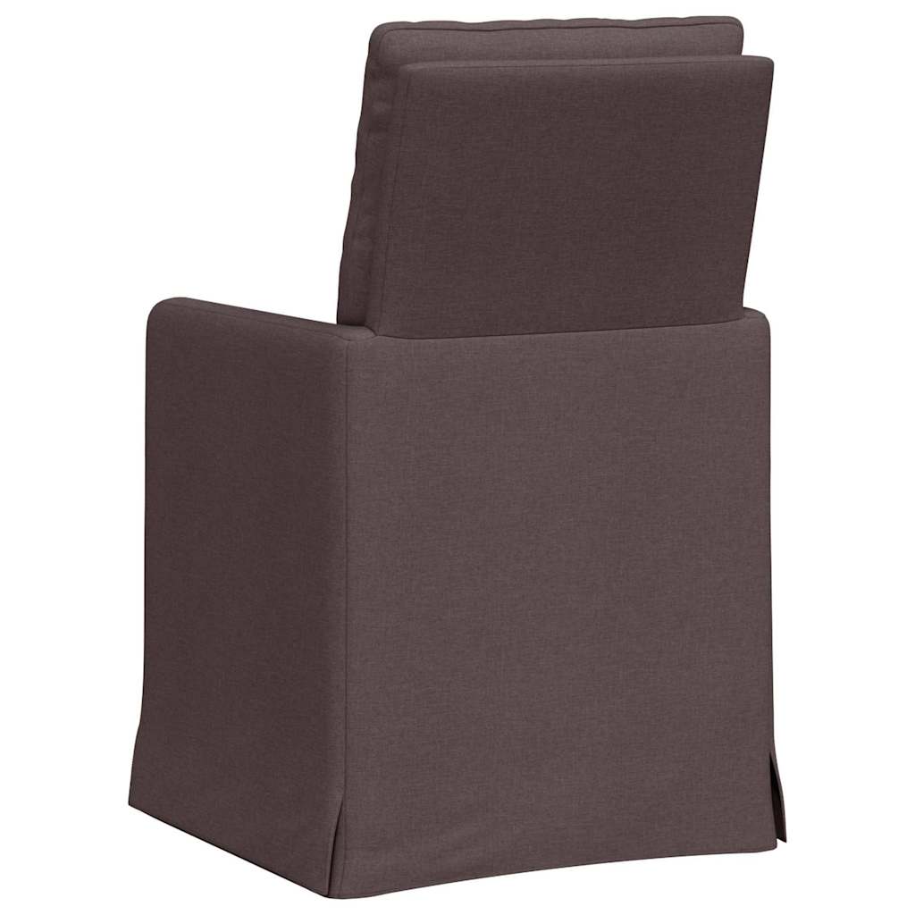 Trpezarijske stolice 2 pcs Tamno smeđa 57 x 67 x 98 cm tkanina