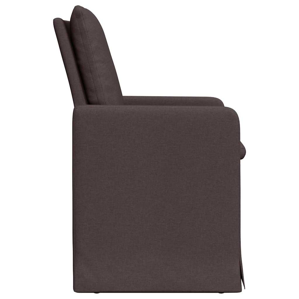 Trpezarijske stolice 2 pcs Tamno smeđa 57 x 67 x 98 cm tkanina