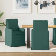 Trpezarijske stolice 2 pcs Tamnozelena 57 x 67 x 98 cm tkanina