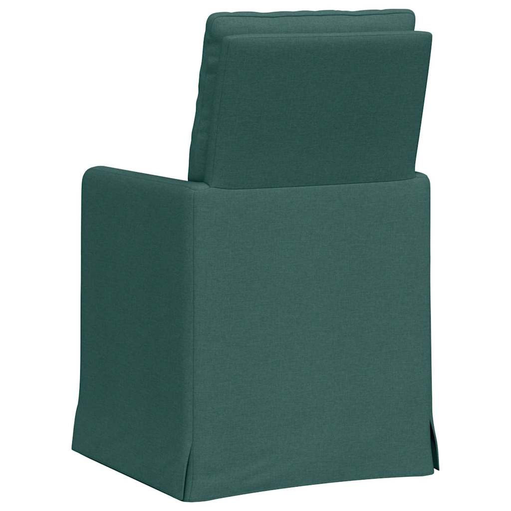 Trpezarijske stolice 2 pcs Tamnozelena 57 x 67 x 98 cm tkanina