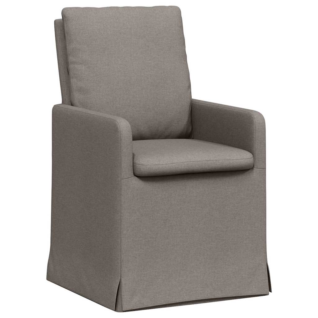 Trpezarijske stolice 2 pcs Sivo-smeđa 57 x 67 x 98 cm tkanina
