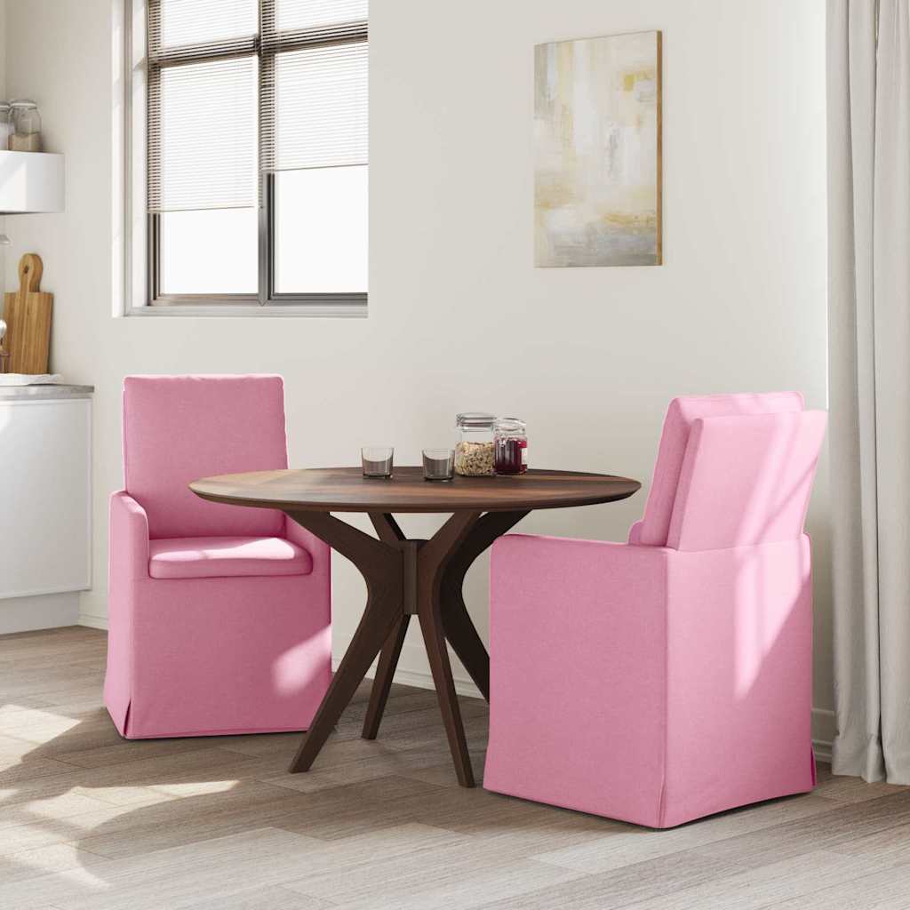 Trpezarijske stolice 2 pcs Ružičasta 57 x 67 x 98 cm tkanina