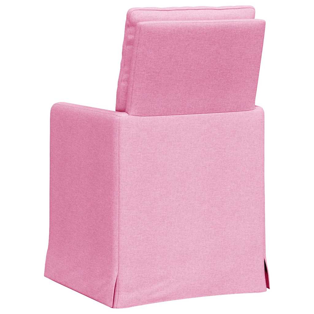 Trpezarijske stolice 2 pcs Ružičasta 57 x 67 x 98 cm tkanina