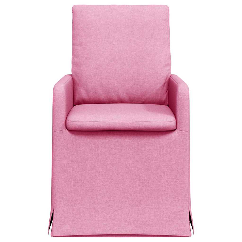 Trpezarijske stolice 2 pcs Ružičasta 57 x 67 x 98 cm tkanina