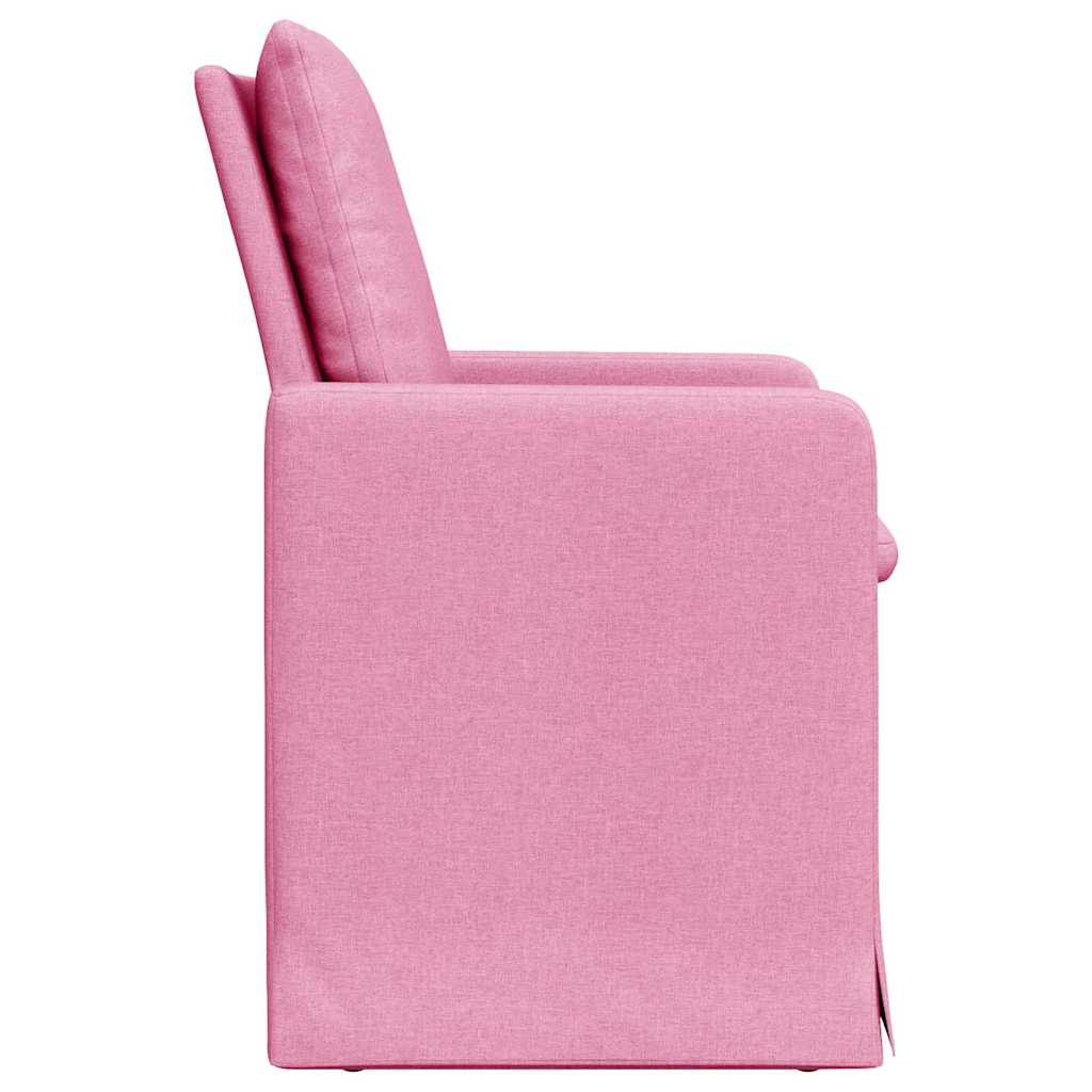 Trpezarijske stolice 2 pcs Ružičasta 57 x 67 x 98 cm tkanina