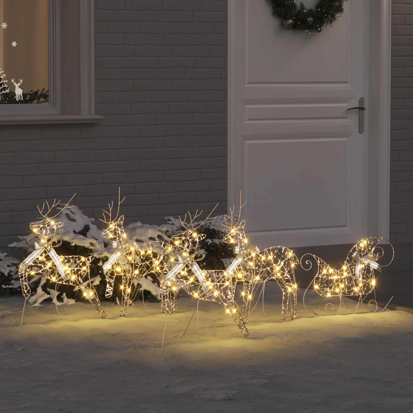 LED Riječni jeleni s 40 LED svjetlima 5 pcs Zlatno PET