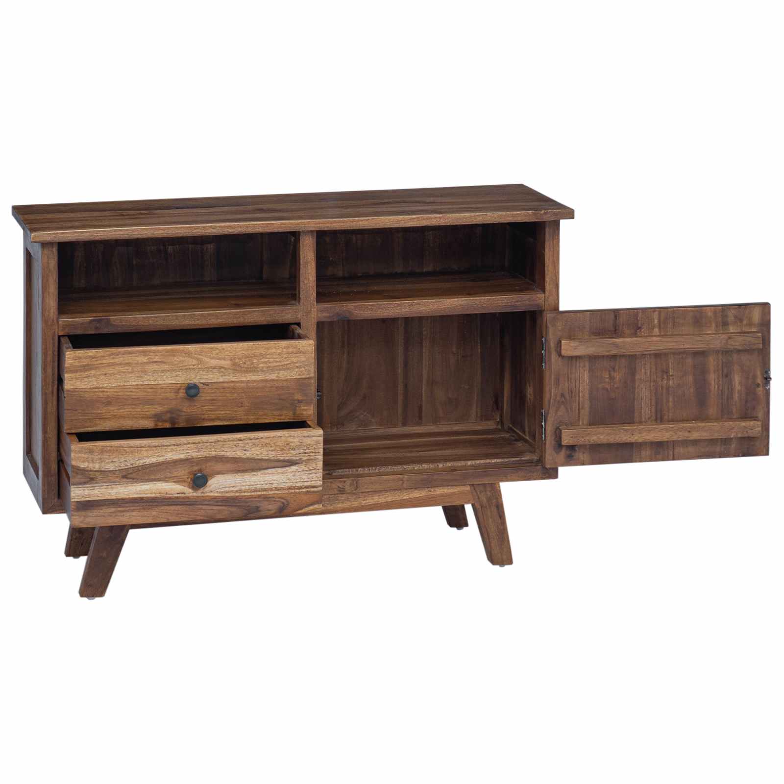 Kreveta s ladicama Prirodna 100 x 30 x 68 cm Čvrsto teak drvo