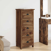 Komoda s ladicama Prirodna 45 x 35 x 110 cm Čvrsto teak drvo
