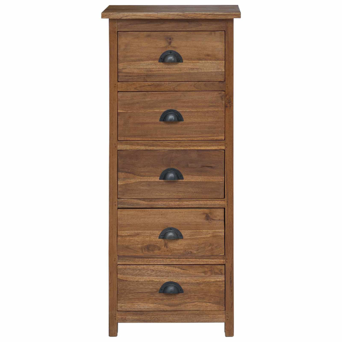 Komoda s ladicama Prirodna 45 x 35 x 110 cm Čvrsto teak drvo