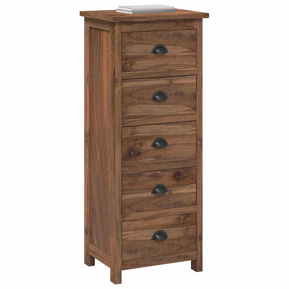 Komoda s ladicama Prirodna 45 x 35 x 110 cm Čvrsto teak drvo