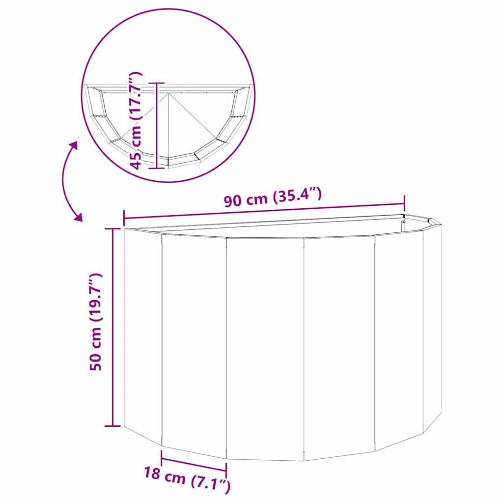 Sadilica Crna 90 x 45 x 50 cm Čelik