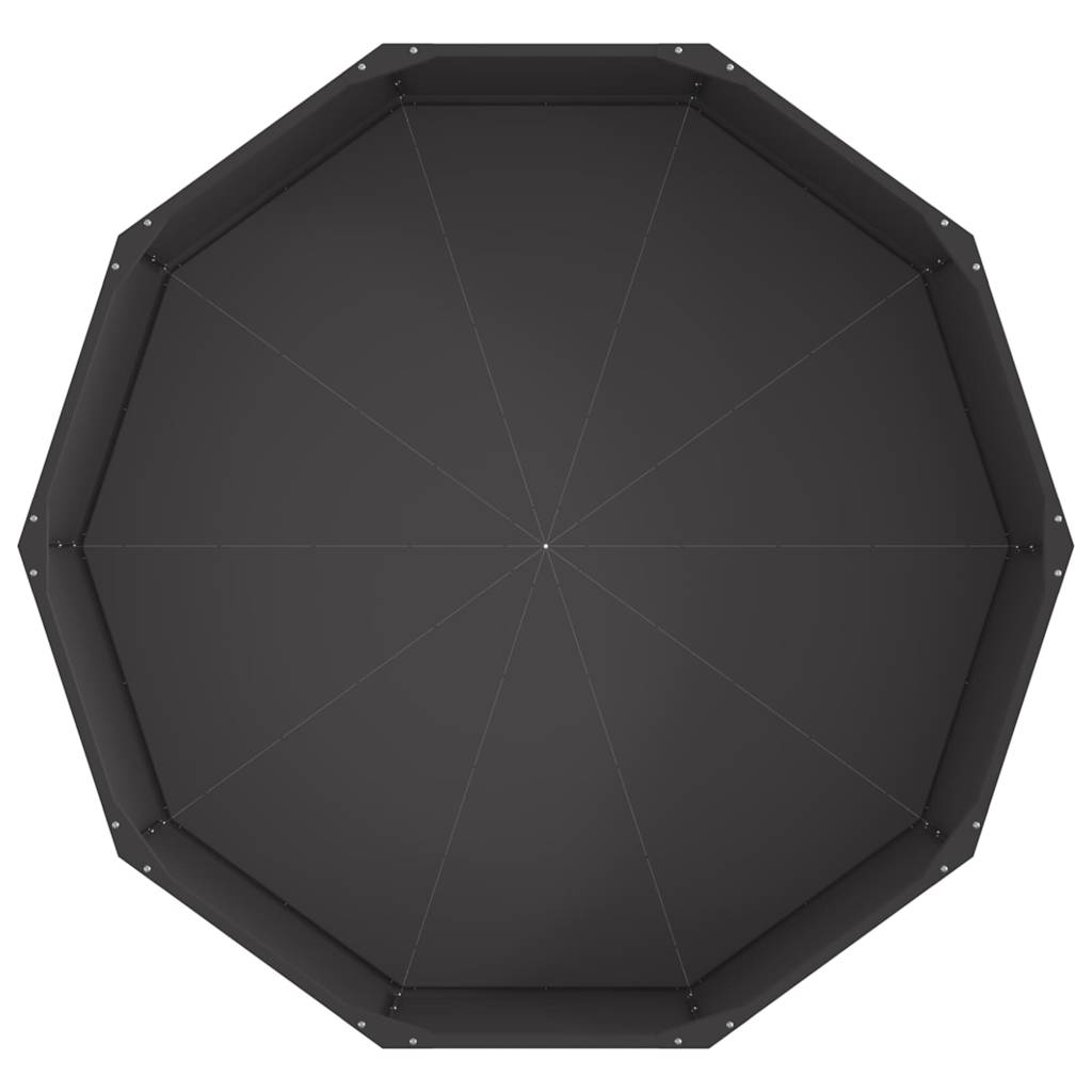 Sadilica Crna 120 x 120 x 35 cm Čelik