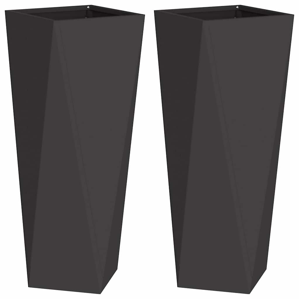 Sadilica 2 pcs Crna 30 x 30 x 75 cm Čelik