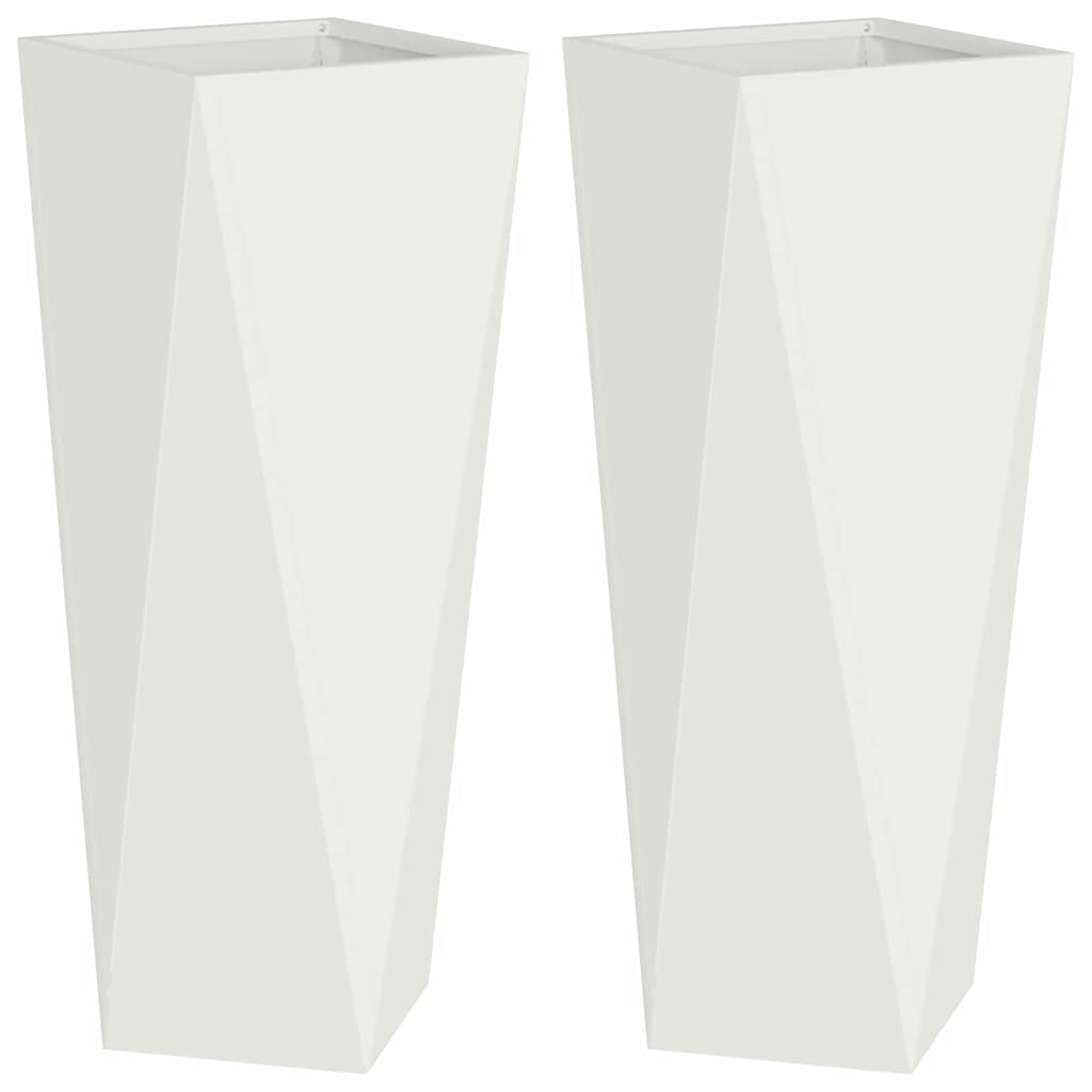 Sadilica 2 pcs Bijelo 30 x 30 x 75 cm Čelik