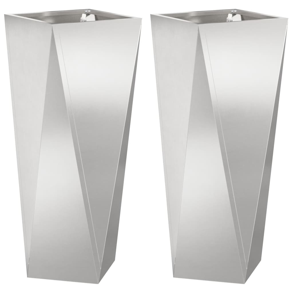 Sadilica 2 pcs Srebrno 30 x 30 x 75 cm Nehrđajući čelik