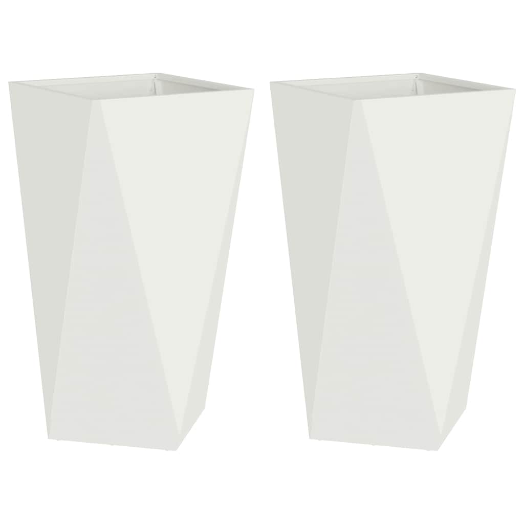 Sadilica 2 pcs Bijelo 40 x 40 x 75 cm Čelik