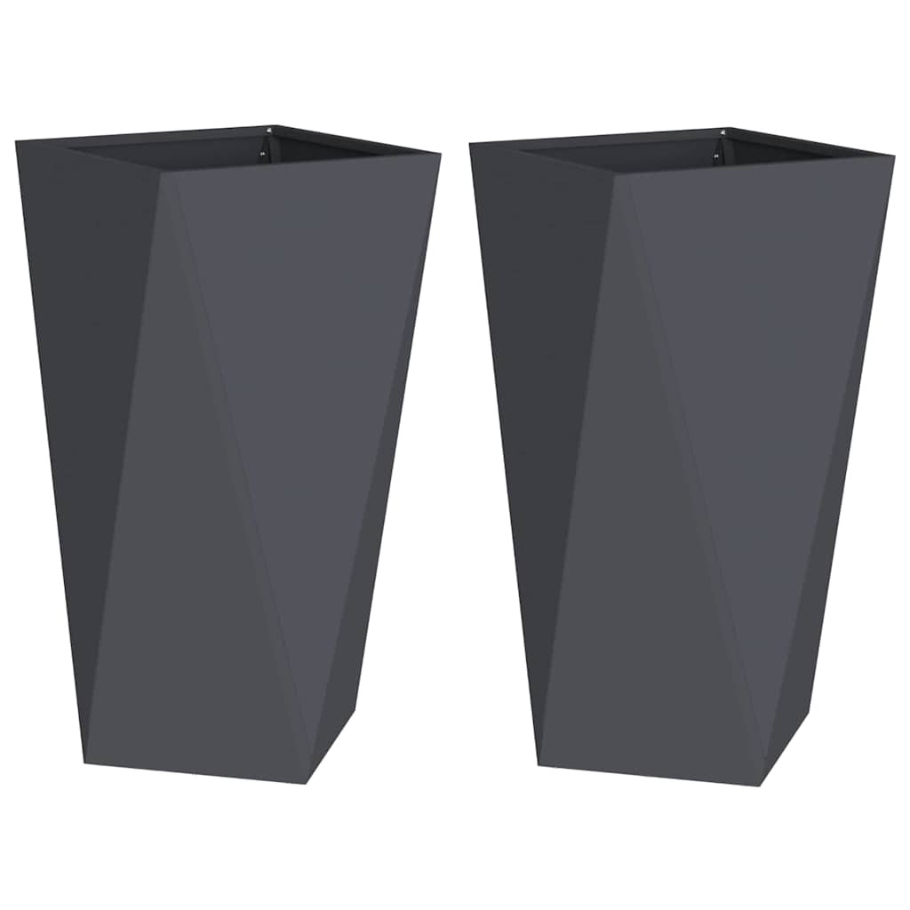 Sadilica 2 pcs Antracit 40 x 40 x 75 cm Čelik