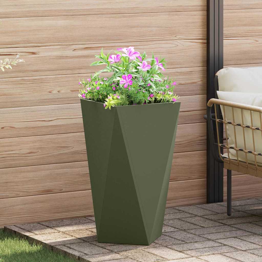 Sadilica 2 pcs Maslinasto zelena 40 x 40 x 75 cm Čelik