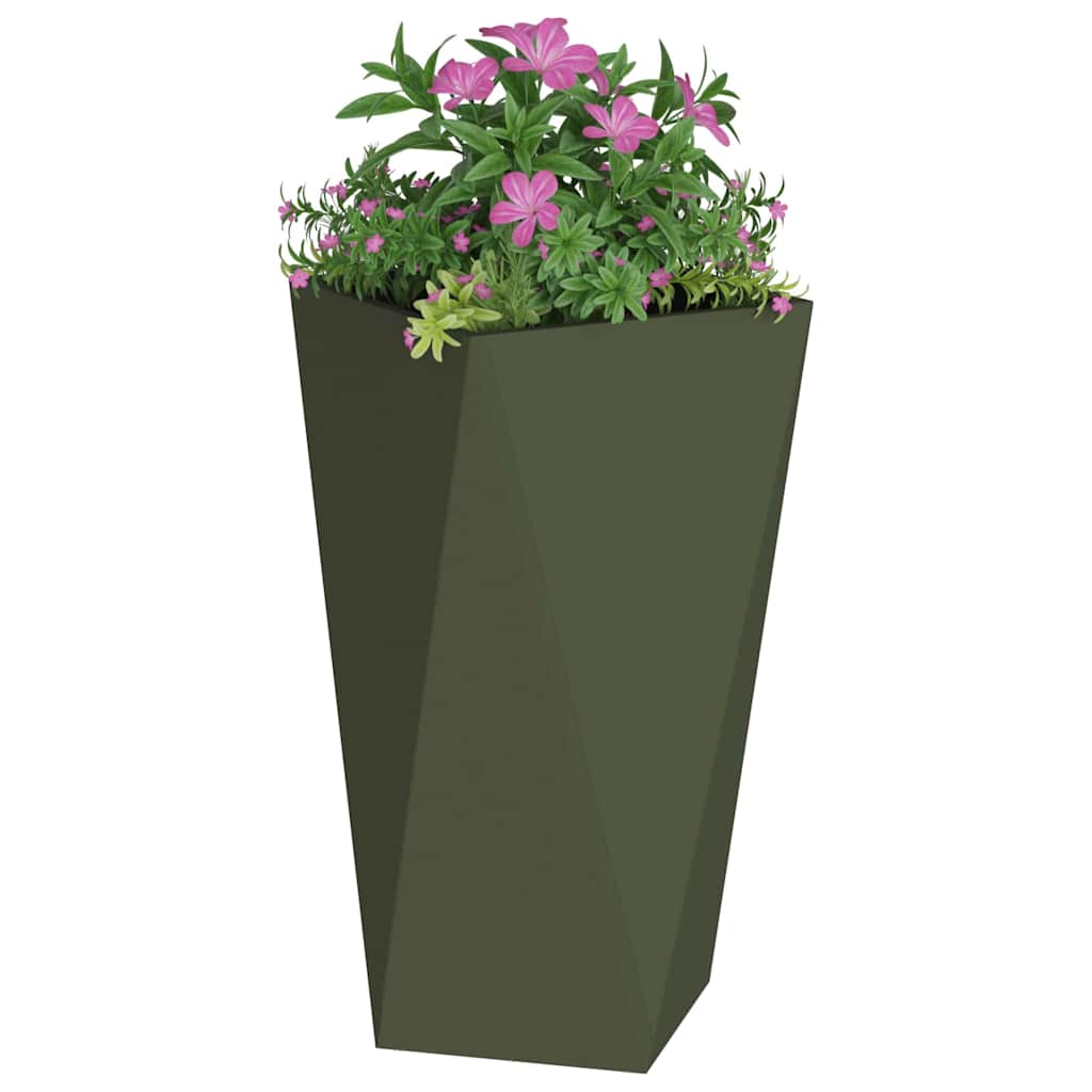Sadilica 2 pcs Maslinasto zelena 40 x 40 x 75 cm Čelik