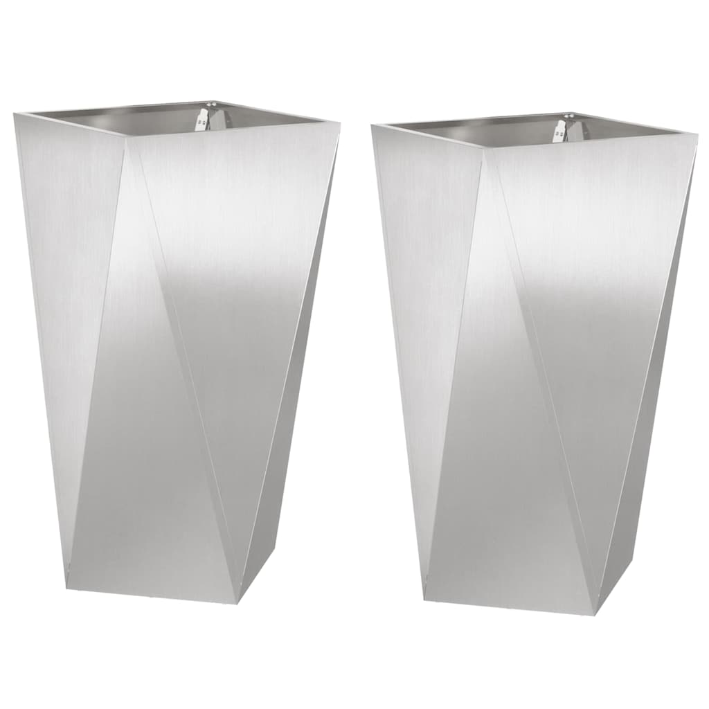 Sadilica 2 pcs Srebrno 40 x 40 x 75 cm Nehrđajući čelik