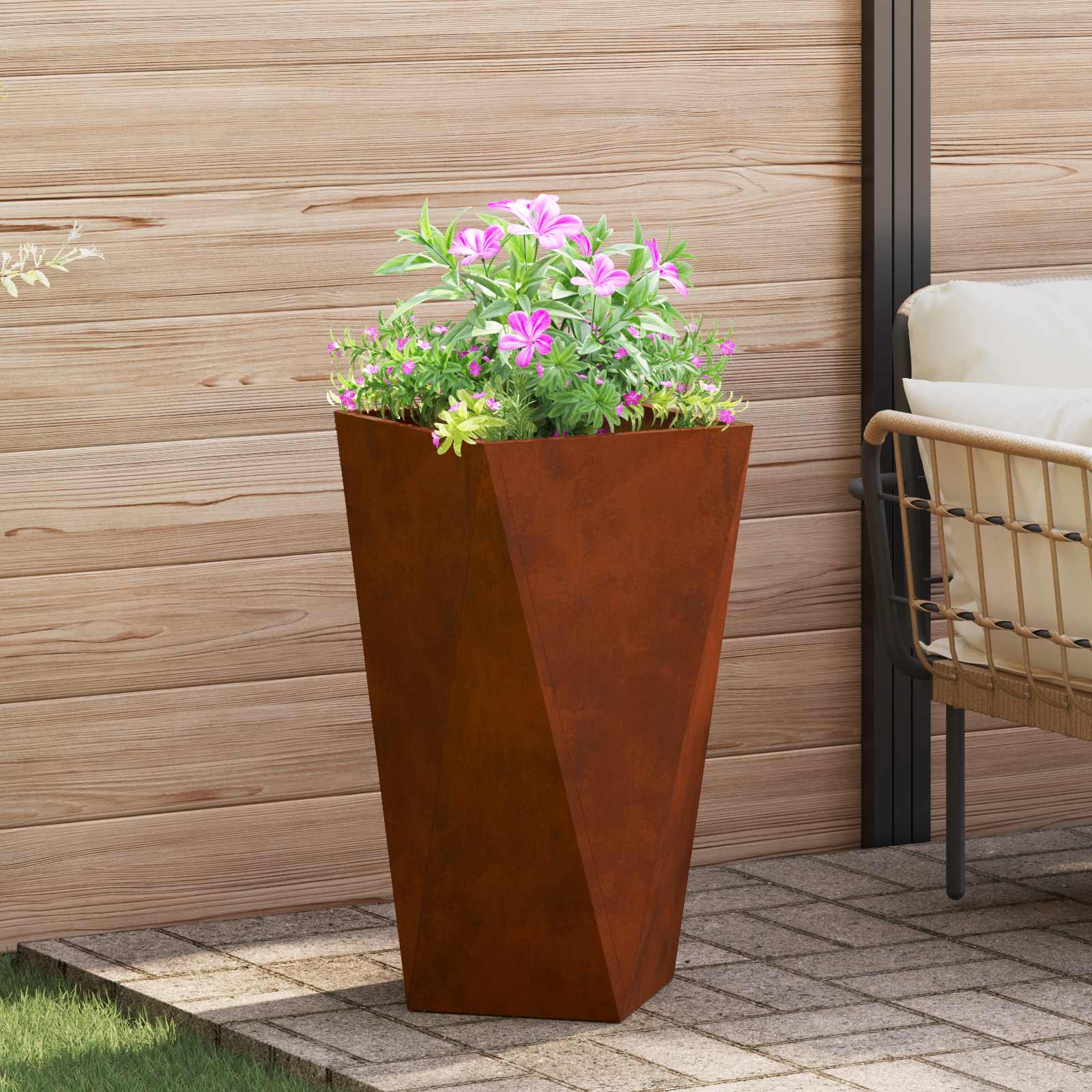 Sadilica 2 pcs Rđa 40 x 40 x 75 cm