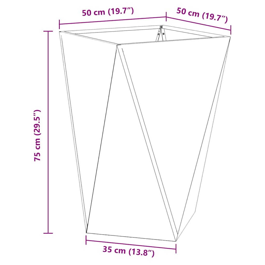 Sadilica 2 pcs Bijelo 50 x 50 x 75 cm Čelik