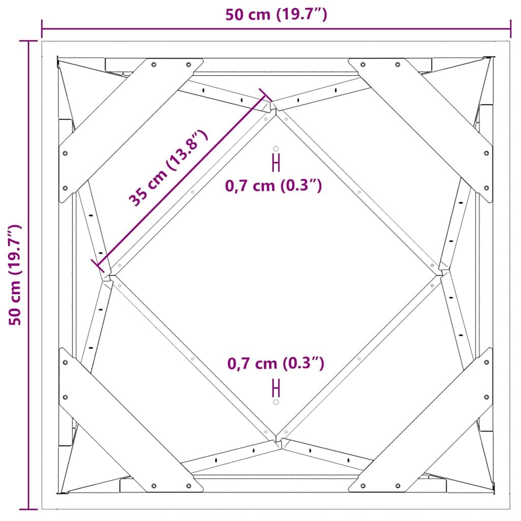 Sadilica 2 pcs Maslinasto zelena 50 x 50 x 75 cm Čelik
