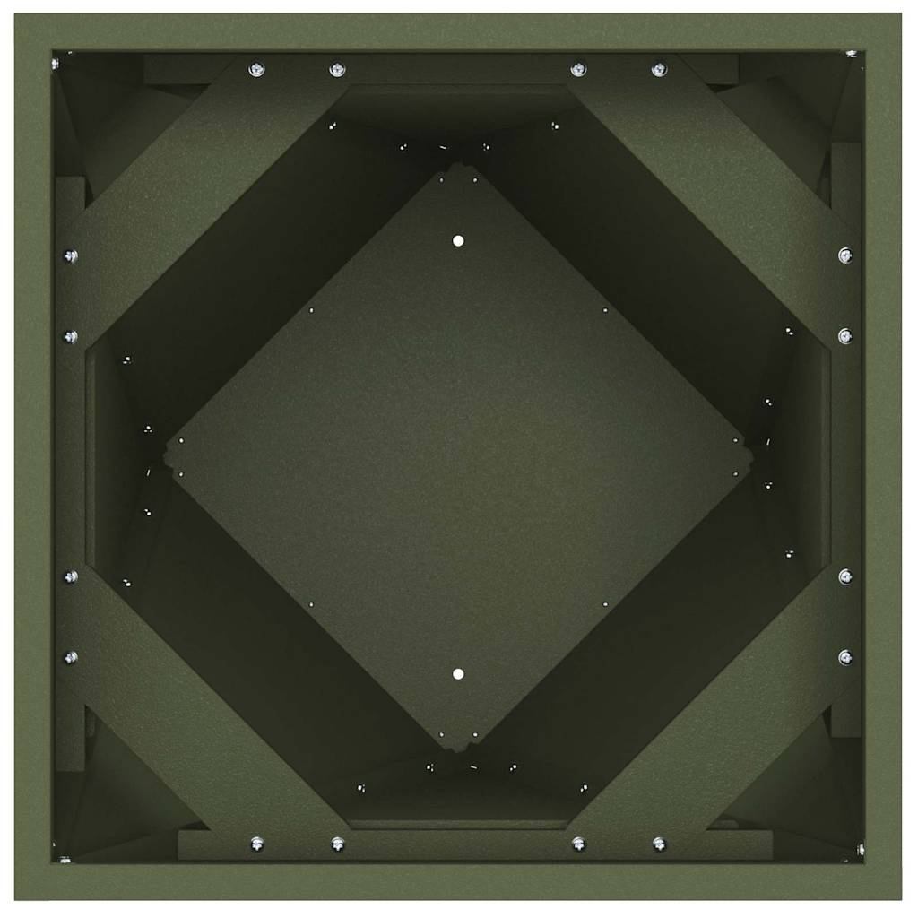 Sadilica 2 pcs Maslinasto zelena 50 x 50 x 75 cm Čelik