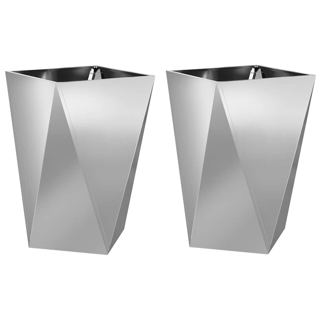 Sadilica 2 pcs Srebrno 50 x 50 x 75 cm Cinkani čelik
