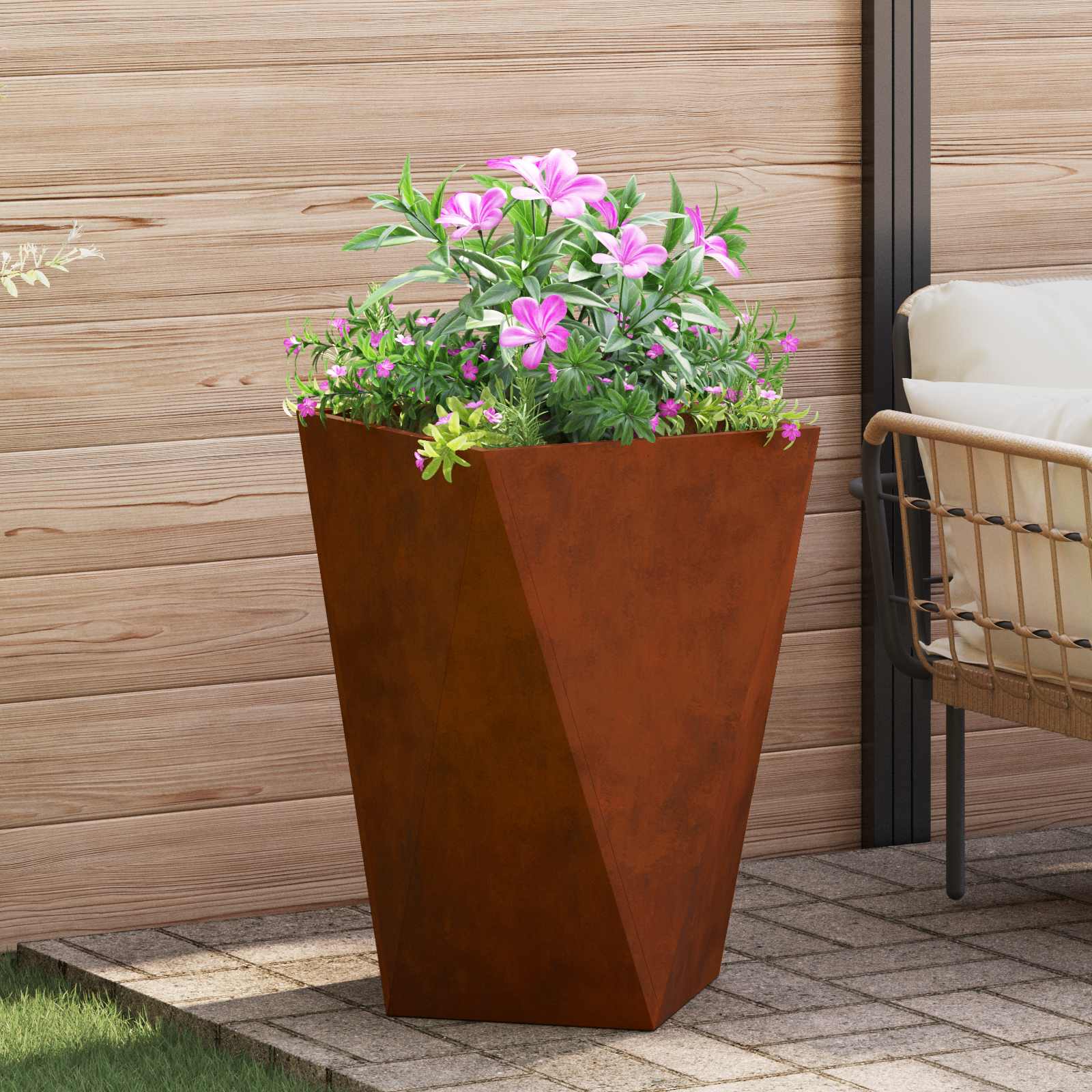 Sadilica 2 pcs Rđa 50 x 50 x 75 cm