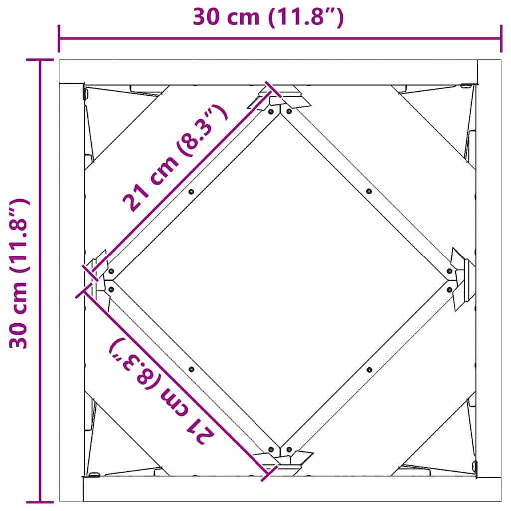 Sadilica 2 pcs Srebrno 30 x 30 x 30 cm Nehrđajući čelik
