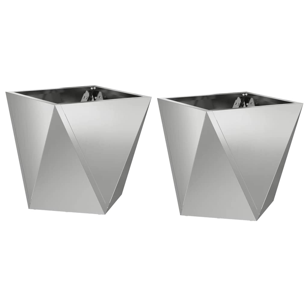 Sadilica 2 pcs Srebrno 30 x 30 x 30 cm Cinkani čelik