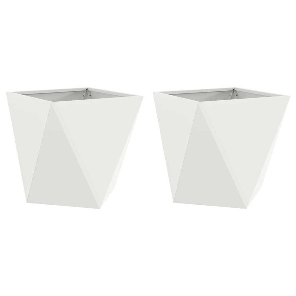 Sadilica 2 pcs Bijelo 40 x 40 x 40 cm Čelik