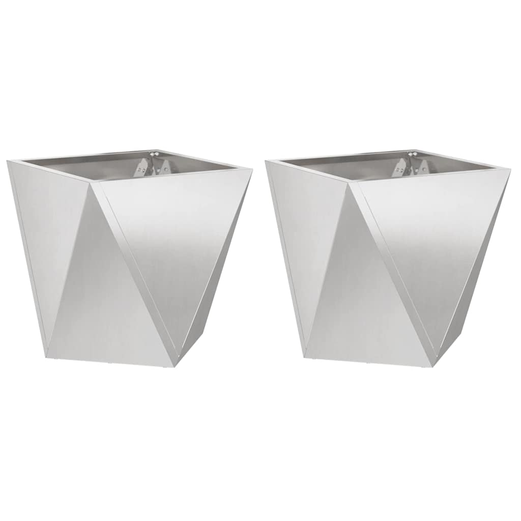 Sadilica 2 pcs Srebrno 50 x 50 x 50 cm Nehrđajući čelik